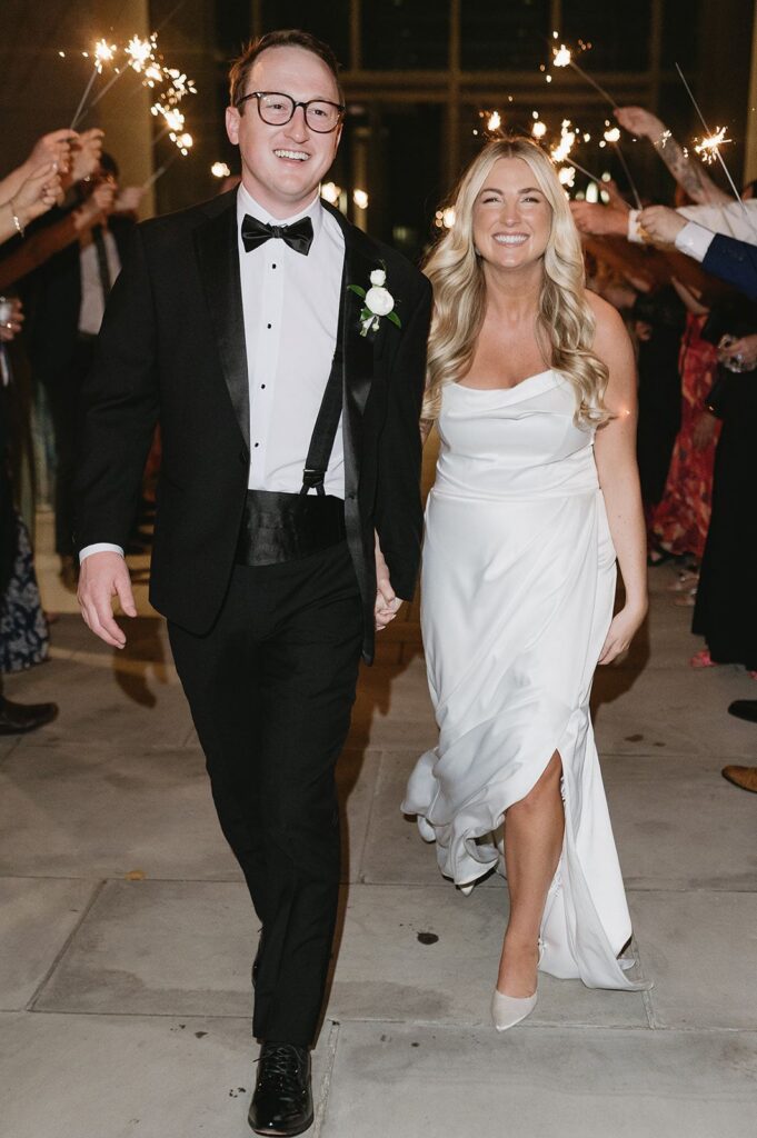 Wedding grand exit bride and groom