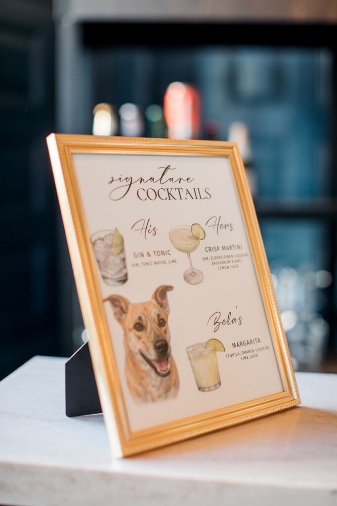 Tips for creating a signature cocktail sign