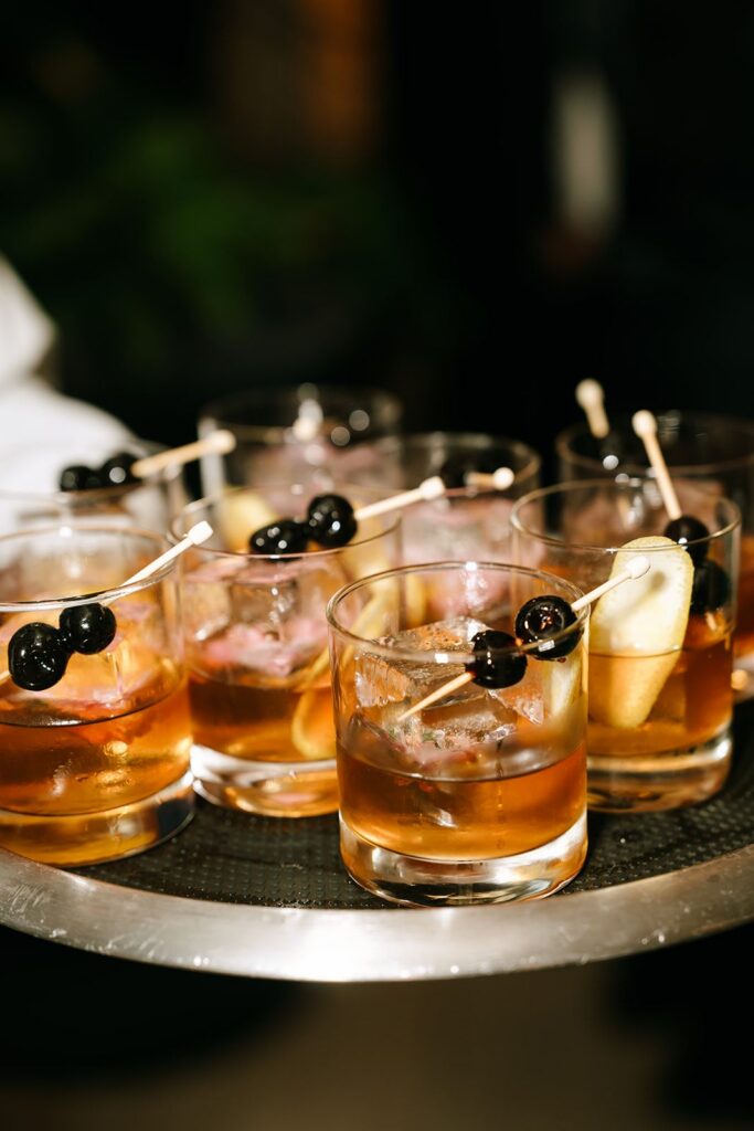 Signature cocktail with garnish at Nashville, TN wedding