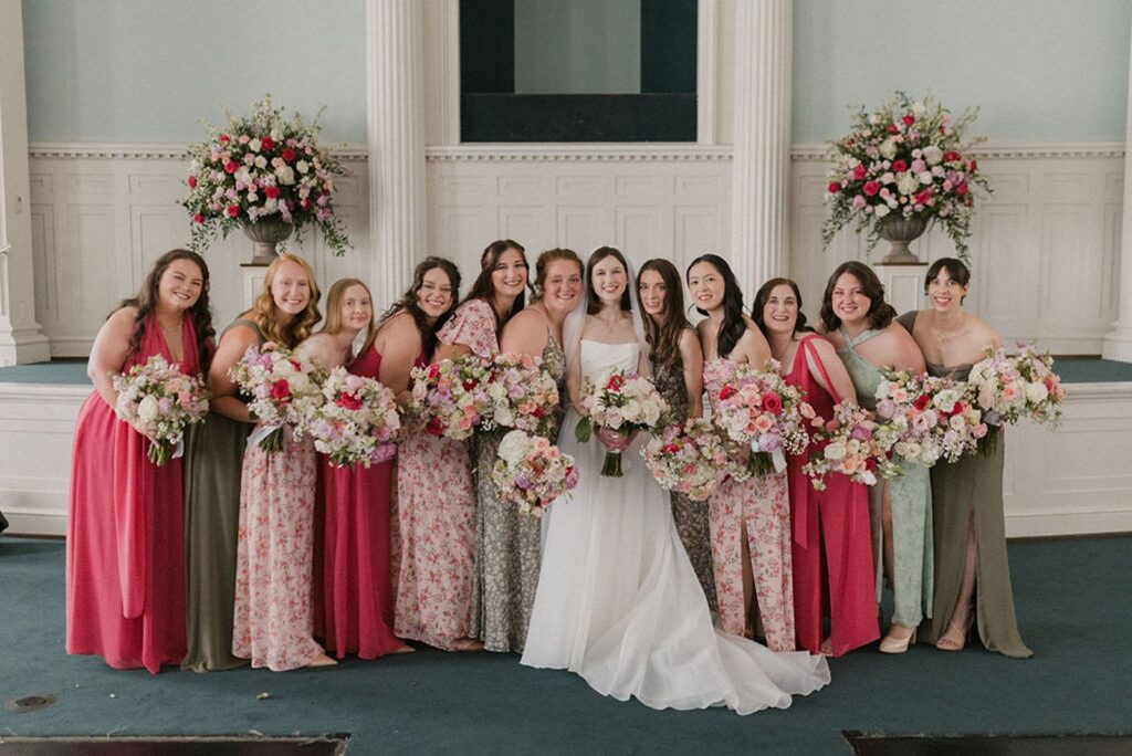 Choosing wedding party attire dresses