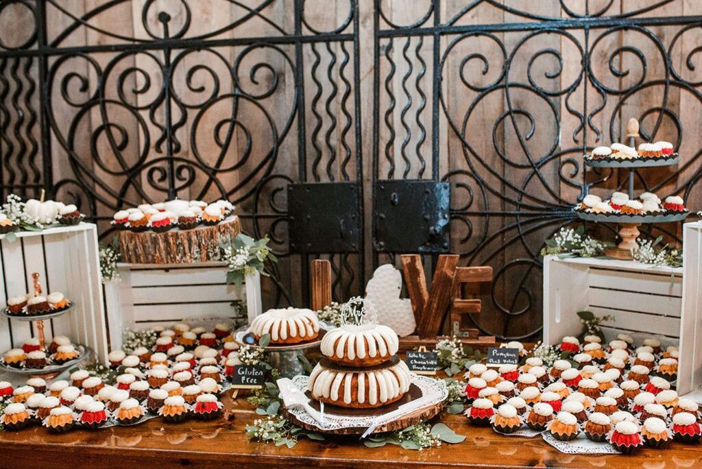 wedding dessert idea of bundt cakes