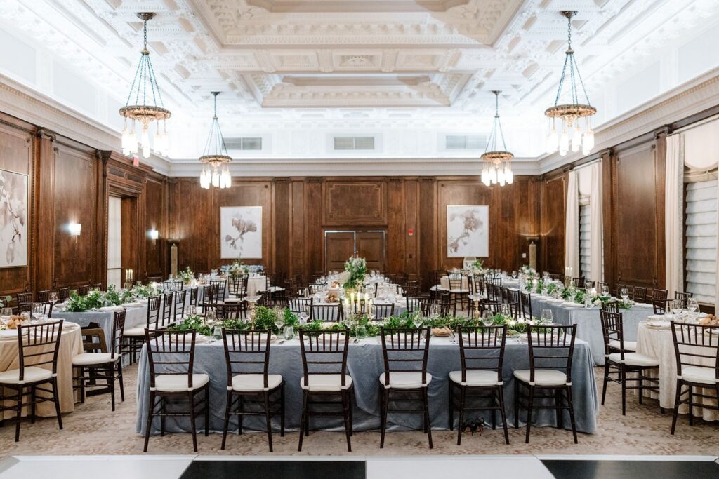 Wedding reception table layout
