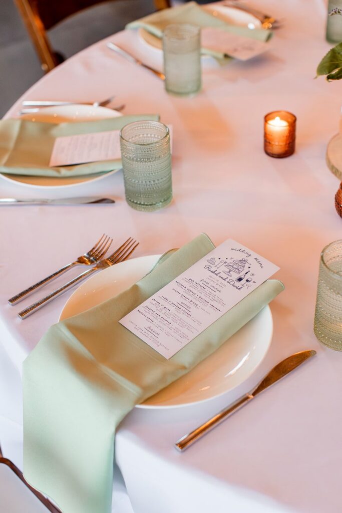 Wedding day rentals place setting