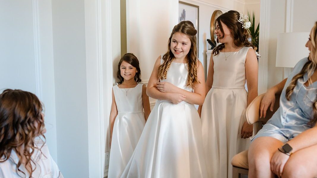 Inviting kids to your wedding girls smiling