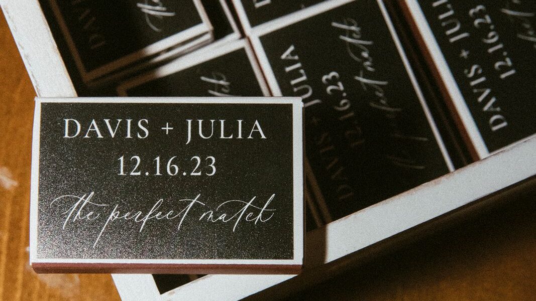 What to put in wedding welcome bags custom matchboxes